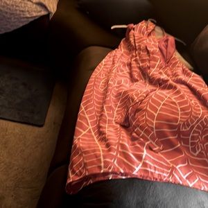 Long summer dress with belt and side zipper